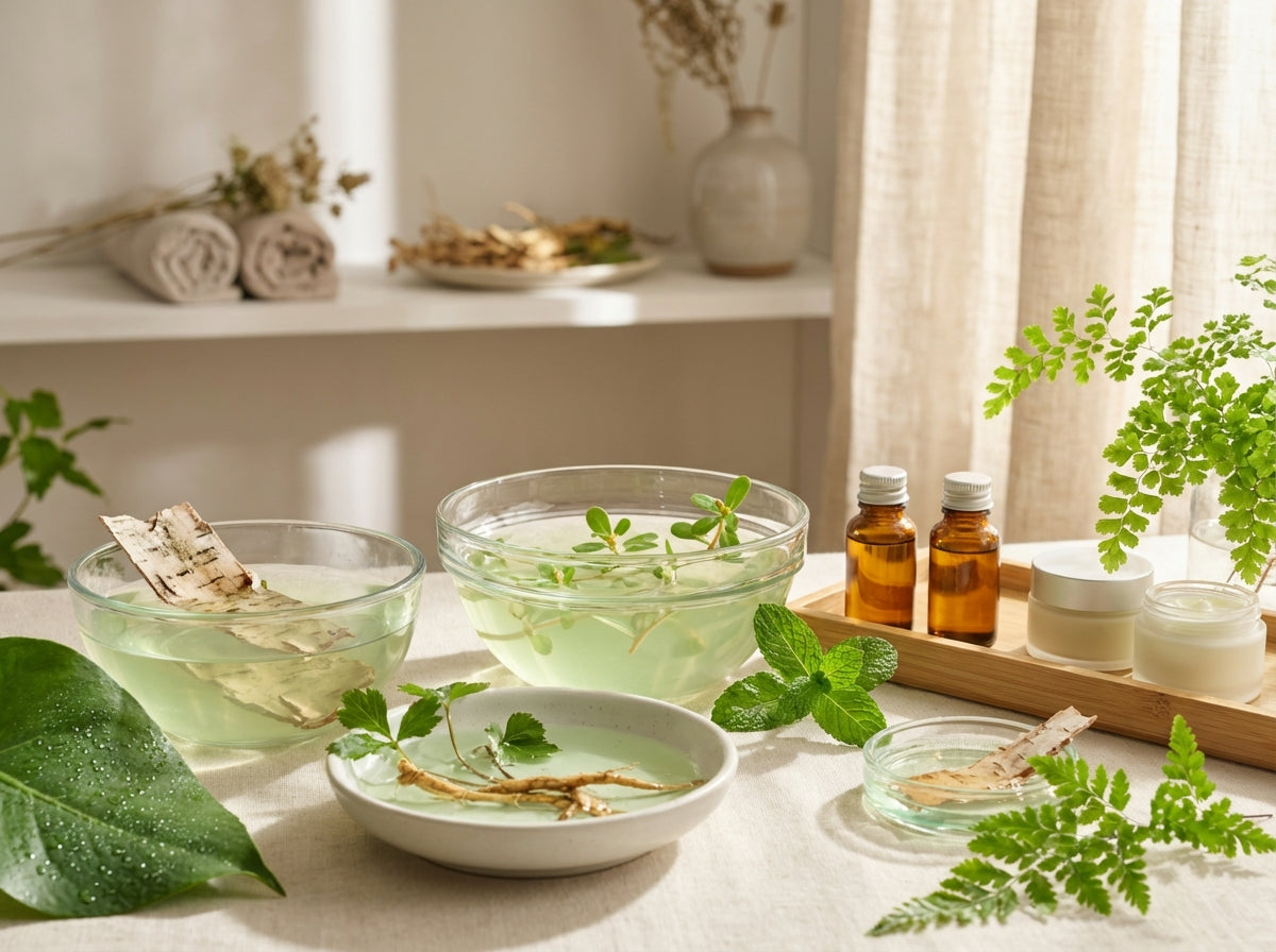 Portulaca oleracea, Coptis japonica, Betula alba extracts